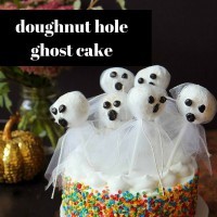 Doughnut Hole Ghost Cake