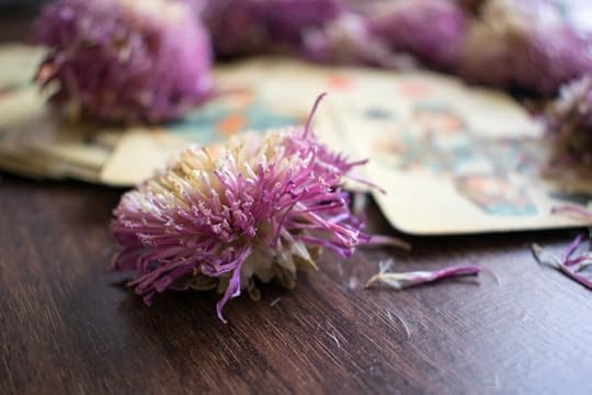 Tarot Cards and Flowers