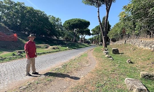 Wayne walks the Appian Way