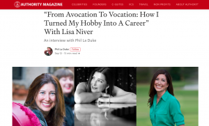 Lisa Niver in Authority Magazine: From Hobby to Career