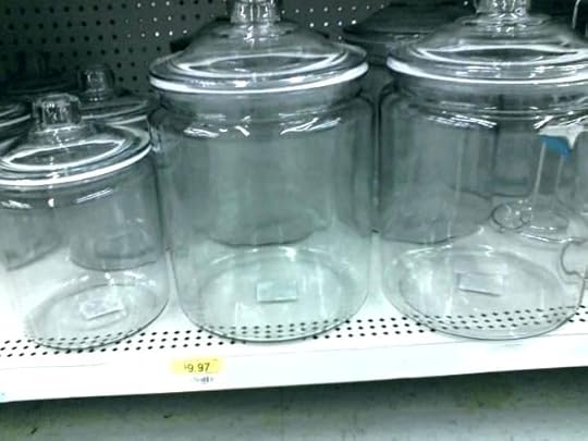 clear glass cookie jar with lid large jars r antique wooden cheap
