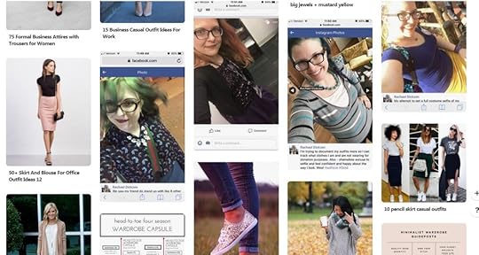 A snippet of the pinterest board I made for the Curated Closet.