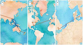Had some fun at Indie Web Camp Brighton on the weekend messing around with @Stamen���s lovely watercolour map tiles. (I was trying to create Indiana Jones style travel maps for my site ���a different kind of Indy web.)