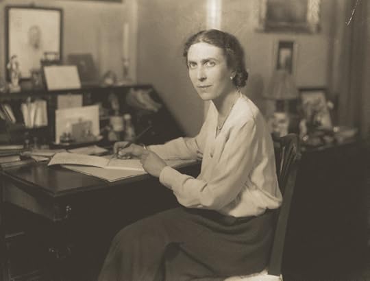 Elizabeth Goudge at her writing desk