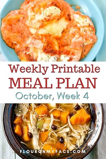 Preview image of October Meal Plan 4 with free Printables