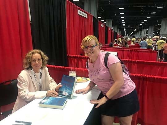 Me with Philippa Gregory, getting my Tidelands book signed!