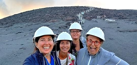 Lisa, Tree, Mandy and Sue at Mount Yasur Volcano in Tanna, Vanuatu