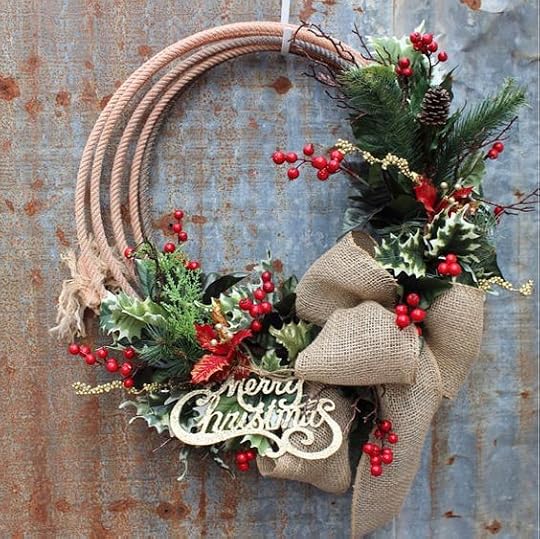 Western lariat rope Christmas wreath