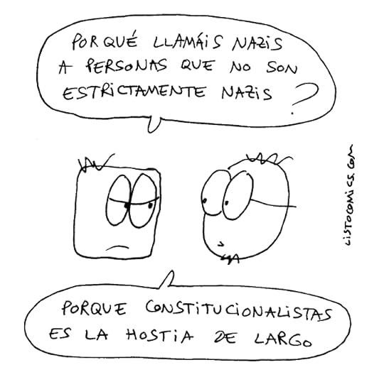 Viñeta de humor gráfico sobre por qué llamamos nazis a personas que no son estrictamente nazis.