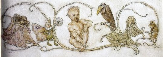 Illustrative border by Arthur Rackham