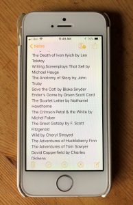 Reading List displayed on iPhone 5S