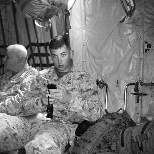 Photo of me in a C-130 on the way to visit Mt. Suribachi, the site of the famous photo of the Marines hosting the flag during WWII circa 2013.