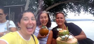 Lisa Tree and Mandy at Ratua Island Santo Vanuatu for Tok Tok 2019