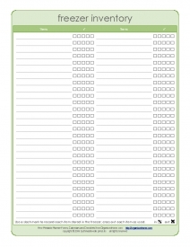 Freezer Inventory