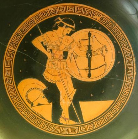 Image result for hoplite armed pottery