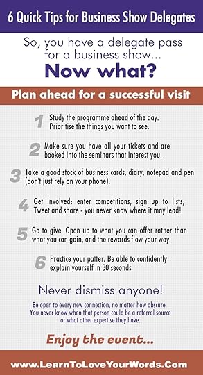 Business Show Delegate Tips Infographic