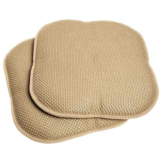 memory foam seat cushions for chairs shop taupe inch chair pad cushion with nonslip backing 2 or 4 pack free shipping on orders over overstock best office