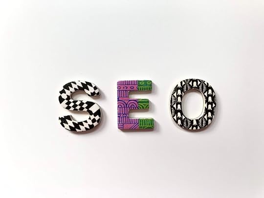 Large artistic print of the letters SEO