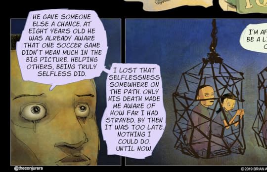 Read “The Conjurers” webcomic from the beginning here . Or click here for the latest episode.