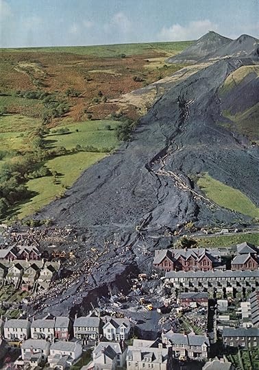Am aerial shot showing the extent of the devastation in the Aberfan disaster, 1966. (unknown)