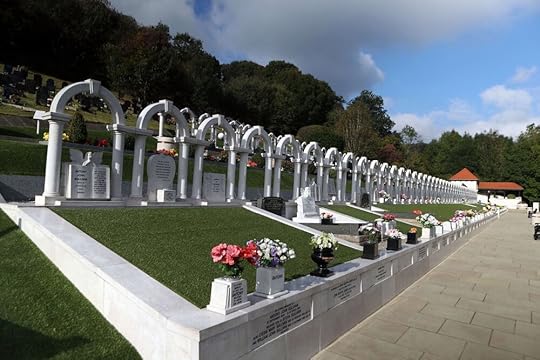 The memorial in Aberfan, Wales, today.