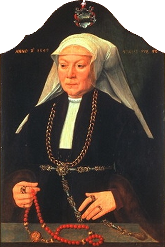 Woman holding rosary