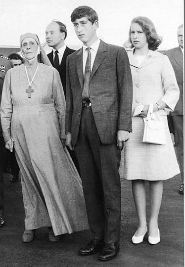 Princess Alice with her grandchildren, Prince Charles and Princess Anne.