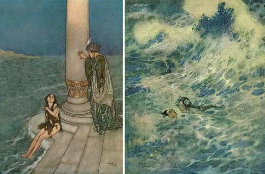 Illustrations for The Little Mermaid by Edmund Dulac