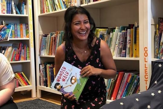 Image: author reading at children's library