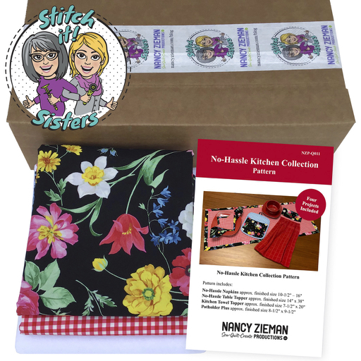 Stitch it! Sisters No-Hassle Napkins and Table Topper Bundle Box by Nancy Zieman Productions