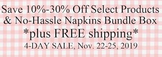 Save 10%-30% Off Select Products and No-Hassle Napkins Bundle Box *plus FREE shipping within the contiguous 48 states, 11/22/19 through 11/25/19 at shopnzp.com