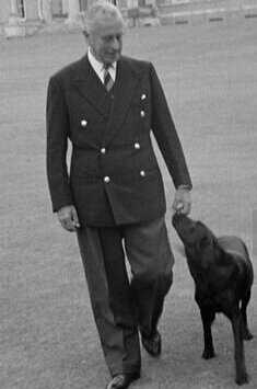 Lord Mountbatten with his dog Kimberley