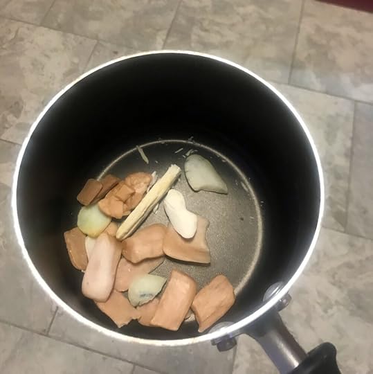 Tiny soap bits in my crafting pot!