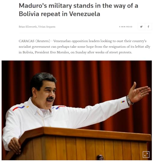 Reuters: Maduro's military stands in the way of a Bolivia repeat in Venezuela