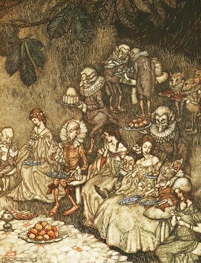 Fairies feasting by Arthur Rackham