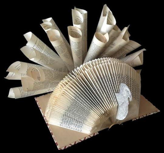 Thanksgiving Book Art by Reading With Scissors on Etsy