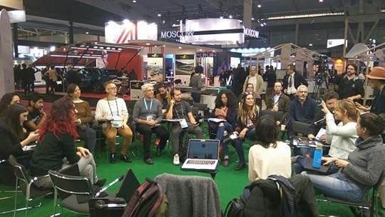 At the workshop in the sharing cities stand lab