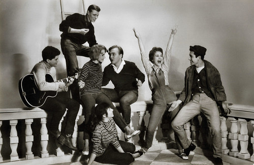 Conny Froboess, Rex Gildo, Richard Hellmann, Elke Arendt, Monika Leonhardt, Sergio Casmai and Hans Zander in Hula-Hopp, Conny (1959)