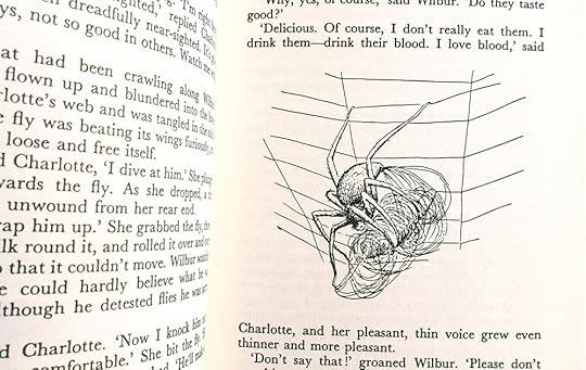 Charlotte’s Web by E.B. White, ill. by Garth Williams. Text © E.B. White 1952, renewed 1980. (Hamish Hamilton 1952)