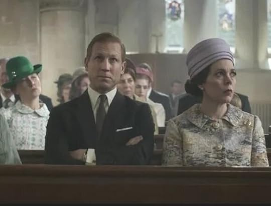 Prince Philip and Queen Elizabeth at church in The Crown