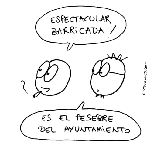 Viñeta de humor gráfico sobre Barcelona y la magia de la Navidad.