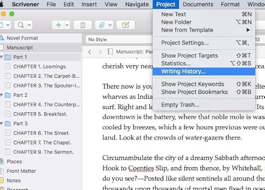 Scrivener Project History