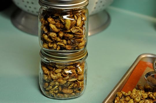 Rosemary Glazed Nuts in Half Pint Jars