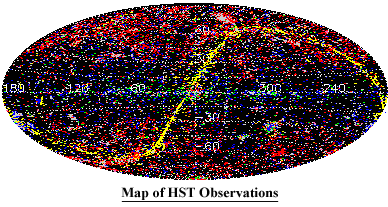 Map of HST observations