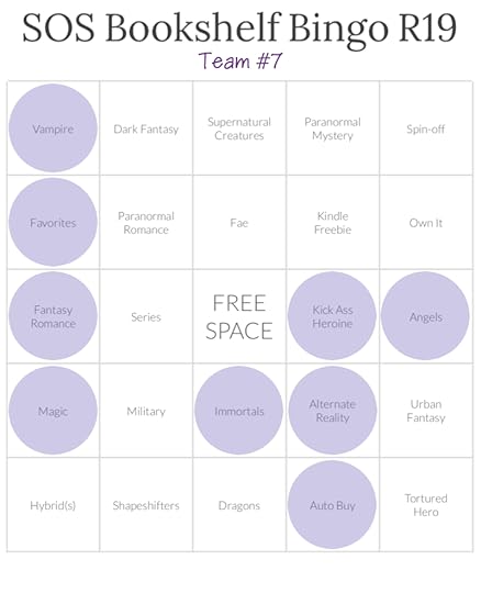 SOS book shelf bingo card