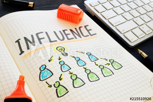 Influence written by hand in the note.