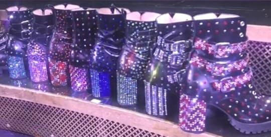 The shoes of Six the Musical! Shoes made by @laducashoesuk Shoes crystalled by @crystalledbyjane