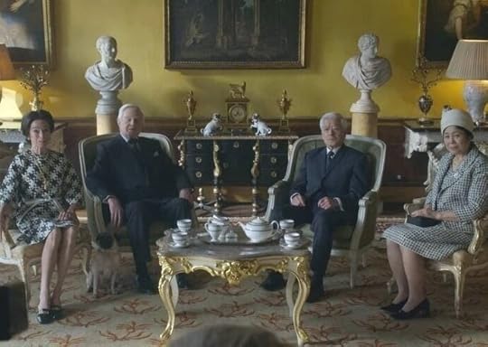 The meeting between the Duke and Duchess and the Emperor and the Empress in The Crown.
