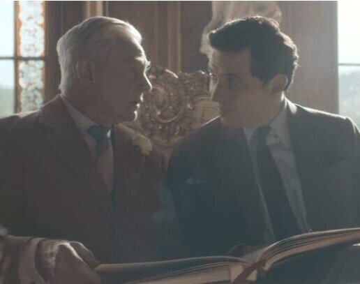 The Duke of Windsor and Prince Charles in The Crown.