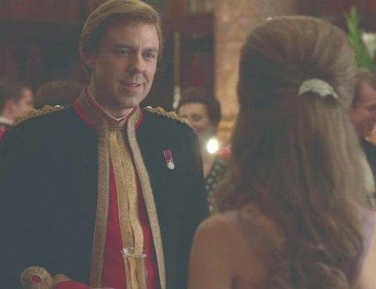 Andrew Parker Bowles and Anne in The Crown.